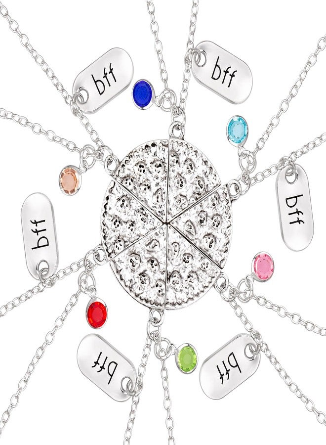 Gredstar BFF Pizza Necklace Set - 6 Matching Friendship Necklaces for Sisters - Image 1